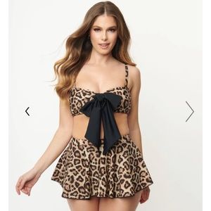Leopard Print Coronado Swim Skirt